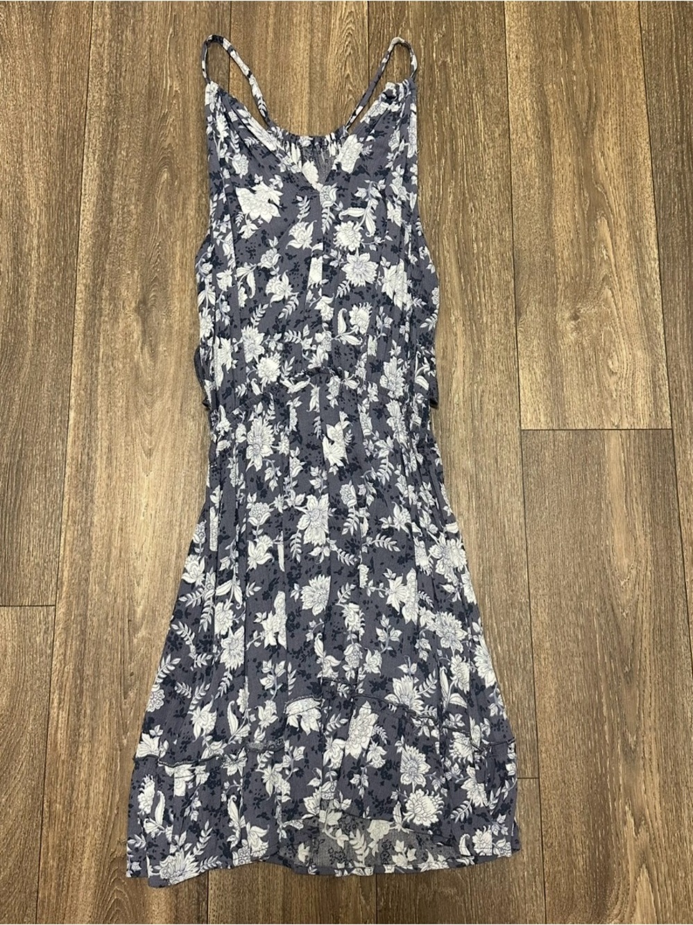 Wallflower Blue and White Floral Spaghetti-Strap Dress